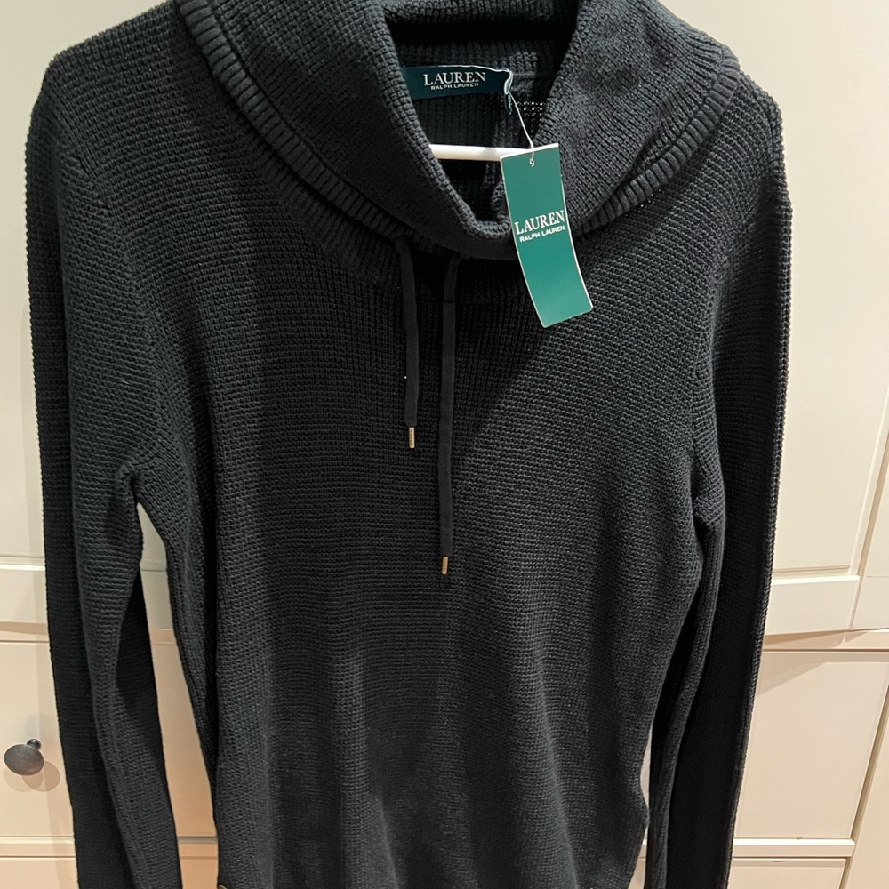 Black Cowl Neck Sweater